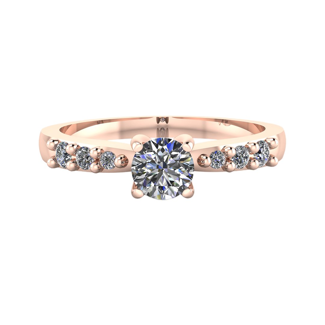 Anillo con diamantes laterales modelo Río - MYP Joyeros