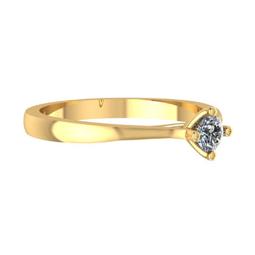 Anillo en oro 14k con Diamante Round 0.20 ct - MYP Joyeros