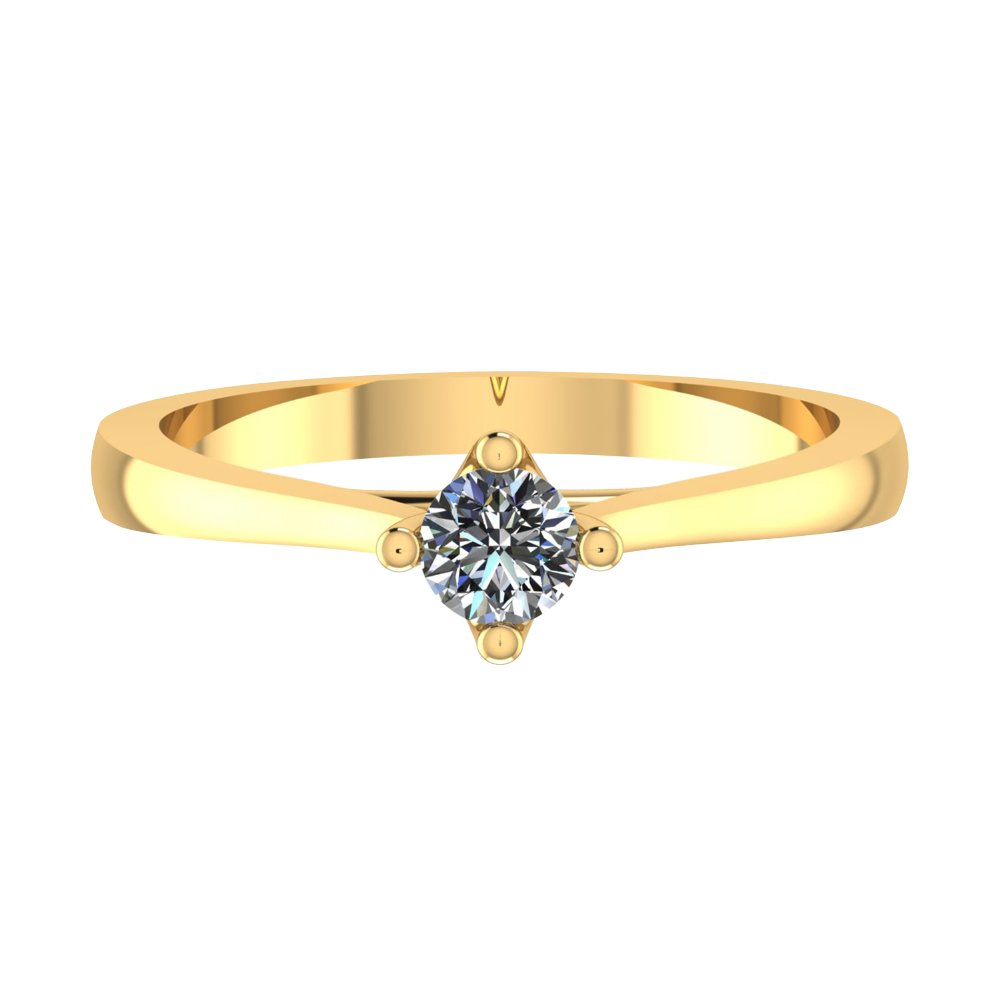 Anillo en oro 14k con Diamante Round 0.20 ct - MYP Joyeros
