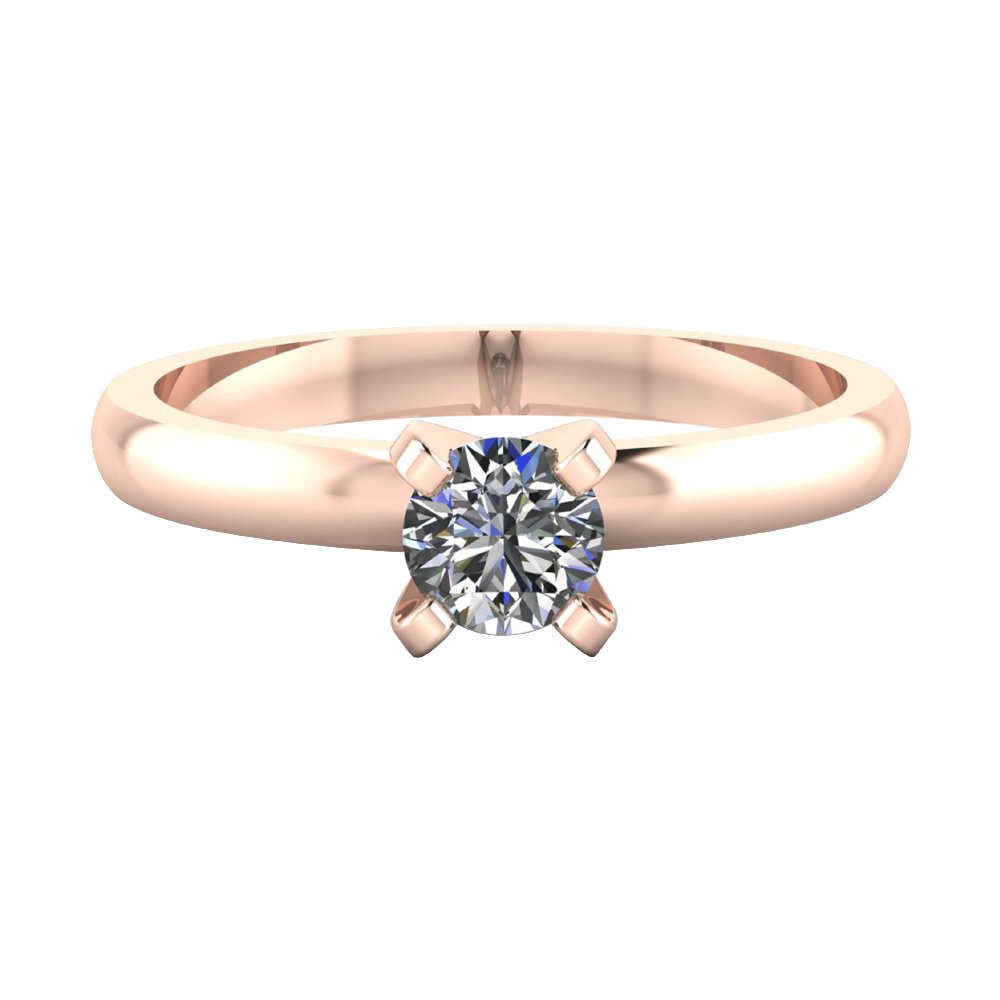 Anillo en oro 14k con Diamante Round 0.30 ct - MYP Joyeros