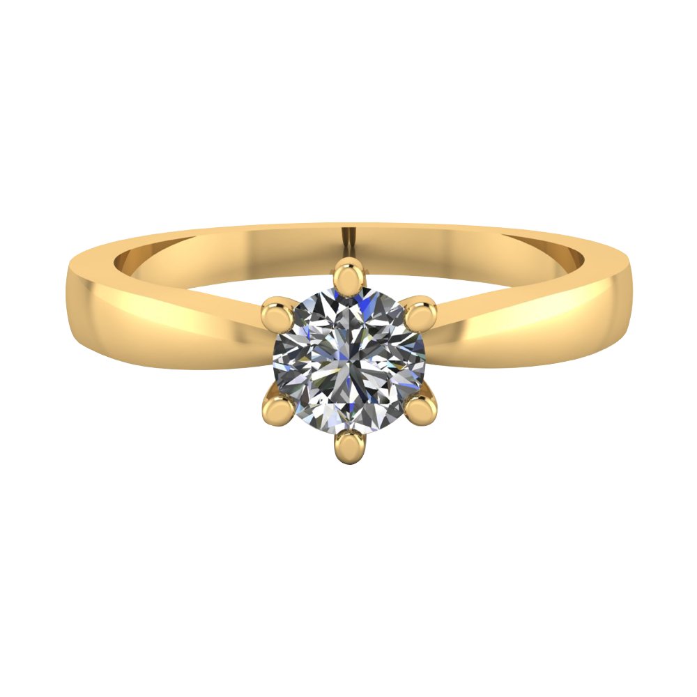 Anillo en oro 14k con Diamante Round 0.40 ct - MYP Joyeros