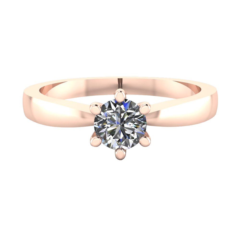 Anillo en oro 14k con Diamante Round 0.40 ct - MYP Joyeros