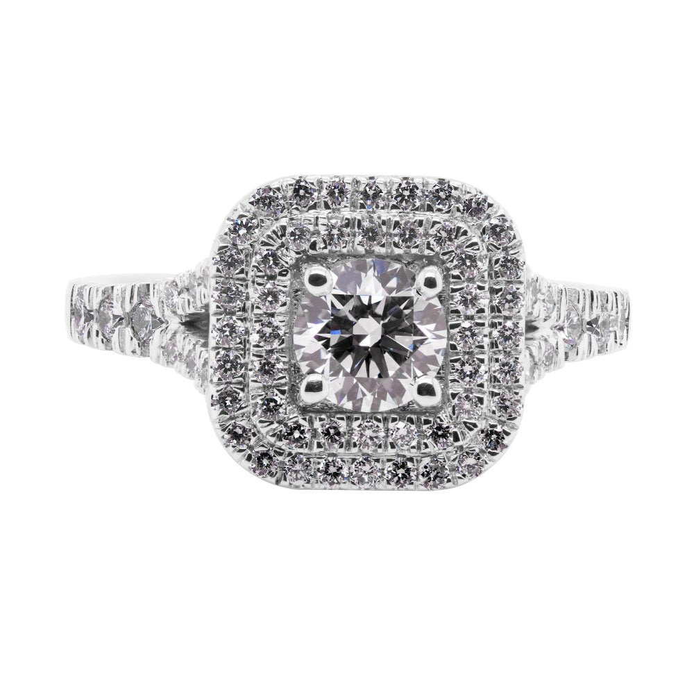 Anillo en oro 14k con Diamante Round 0.45 ct + 0.45 ctw - MYP Joyeros