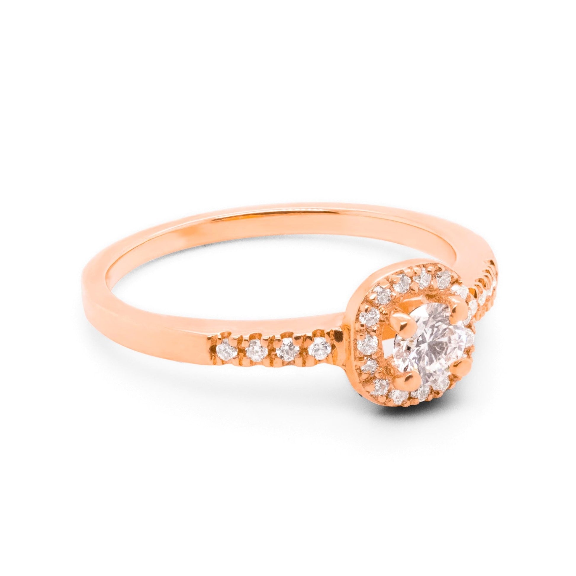 Anillo Nansa con Diamante de laboratorio Redondo - MYP Joyeros