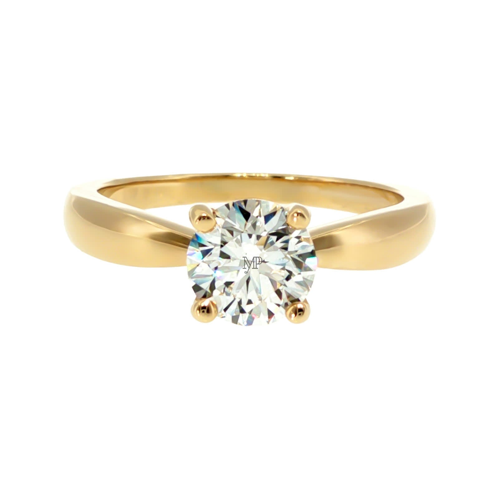 Anillo "Río" oro amarillo 14K, diamante lg 1.00CT IGI