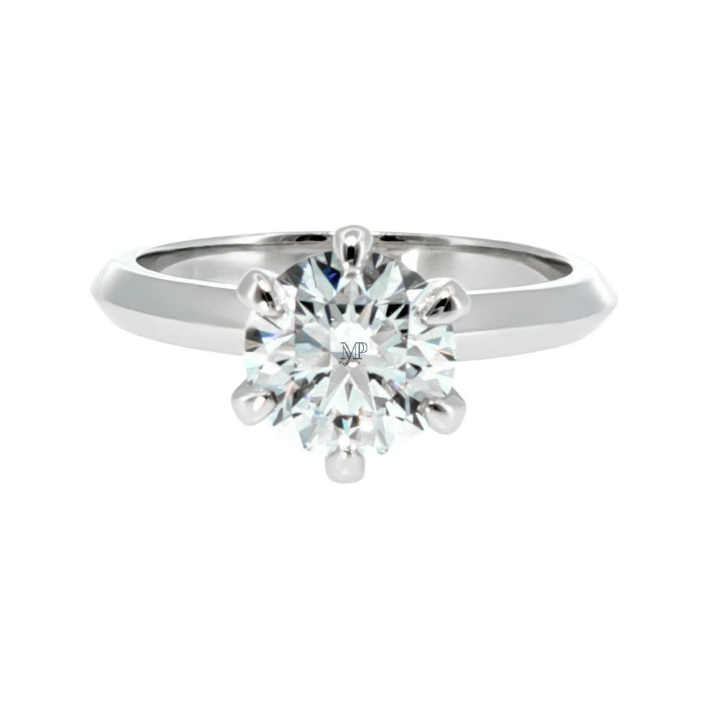Anillo "Amur" oro blanco 14K, diamante lg 1.45ct IGI