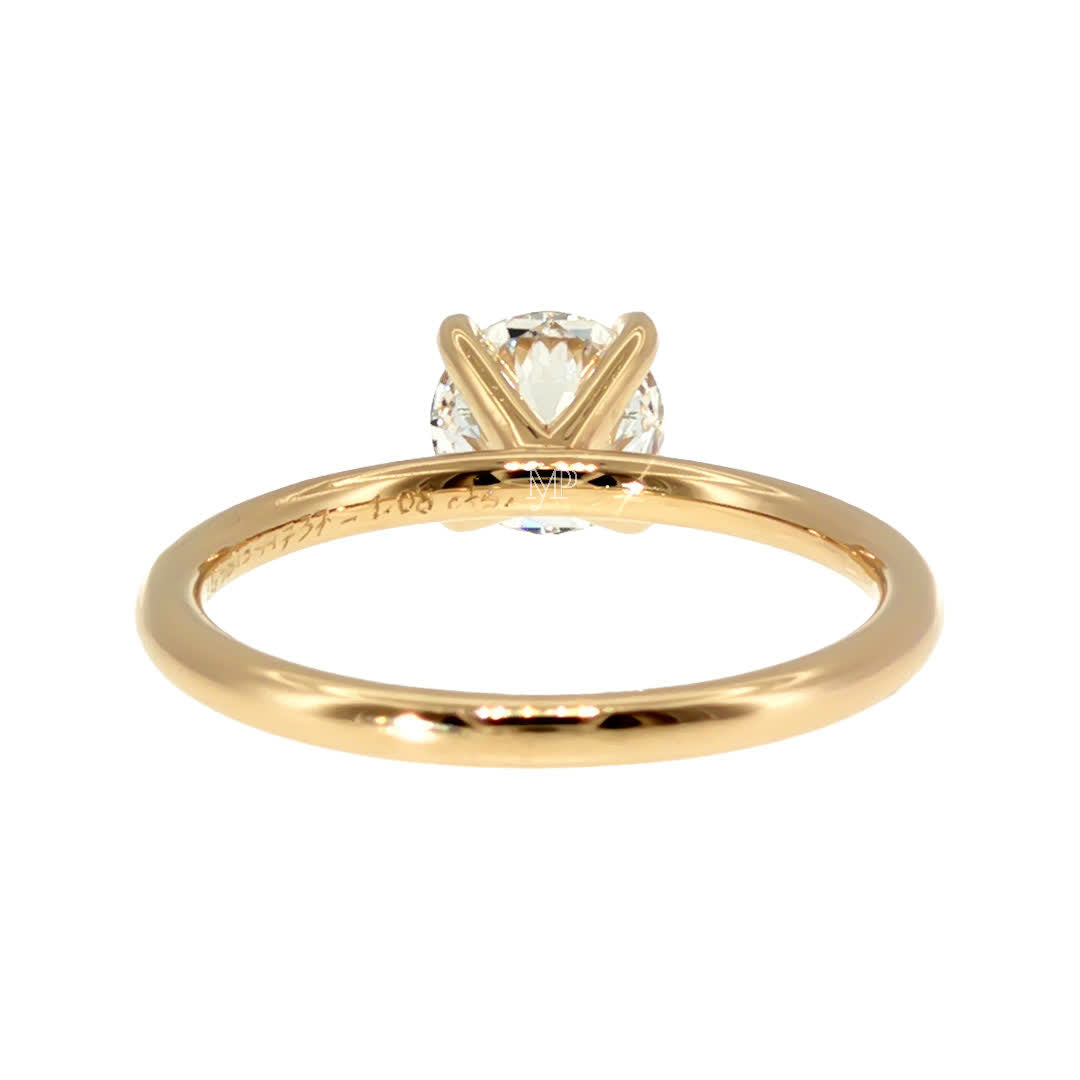 Anillo "Nilo" oro amarillo 14K, diamante lg 1.08ct H&A IGI