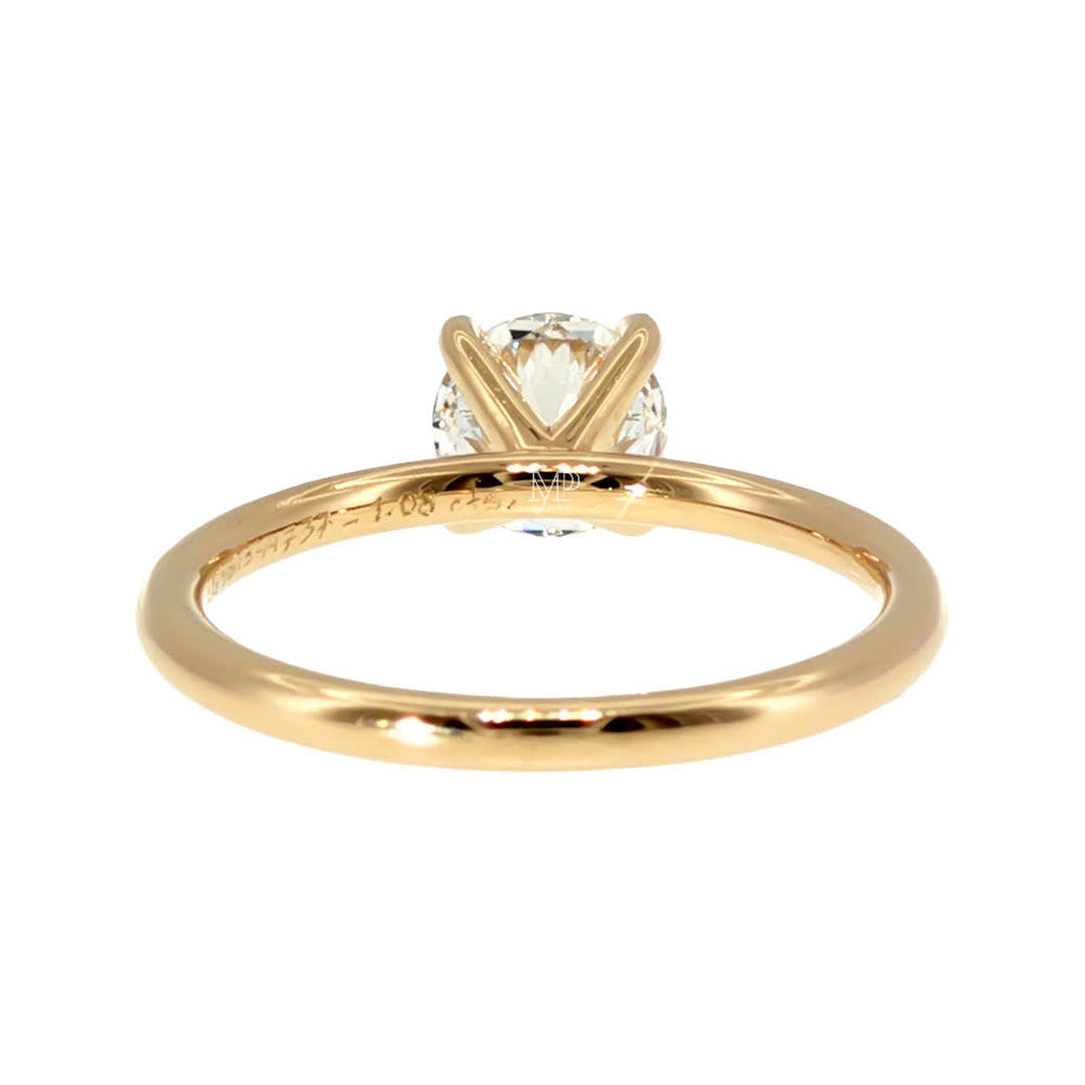 Anillo "Nilo" oro amarillo 14K, diamante lg 1.08ct H&A IGI