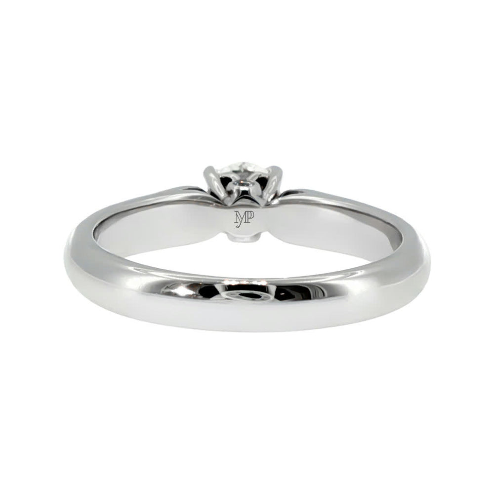 Anillo "Sena" oro blanco 14K, diamante lg 0.31ct H&A IGI