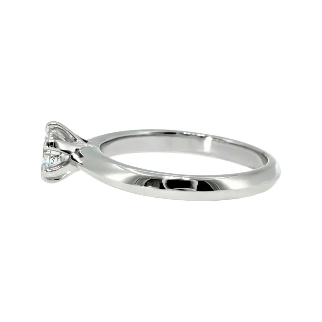 Anillo "Amur" oro blanco 14K, diamante lg 0.50ct