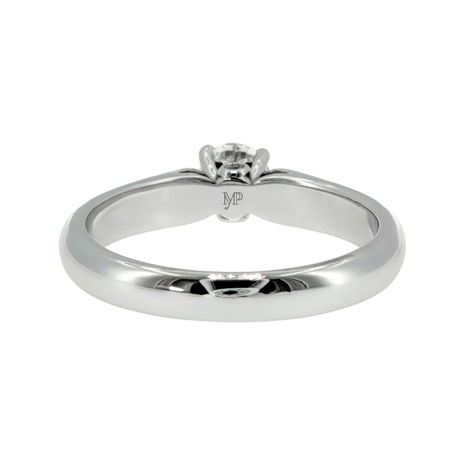 Anillo "Sena" oro blanco 14K, diamante lg 0.32ct H&A IGI