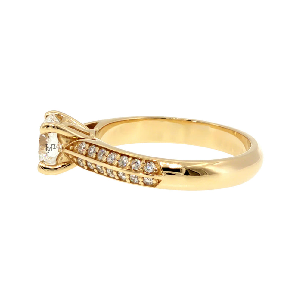 Anillo "Sena" oro amarillo 14K, diamante lg 1.03ct IGI