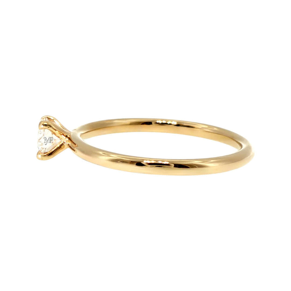 Anillo "Nilo" oro amarillo 14K, diamante lg 0.31ct H&A IGI