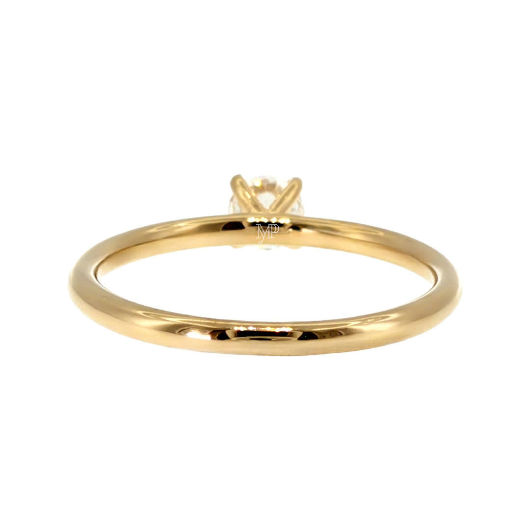 Anillo "Nilo" oro amarillo 14K, diamante lg 0.31ct H&A IGI