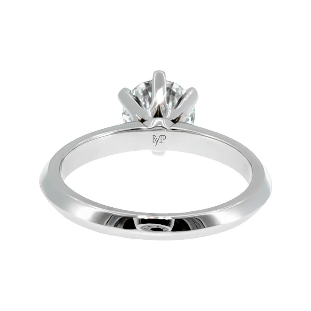 Anillo "Amur" oro blanco 14K, diamante lg 1.45ct IGI
