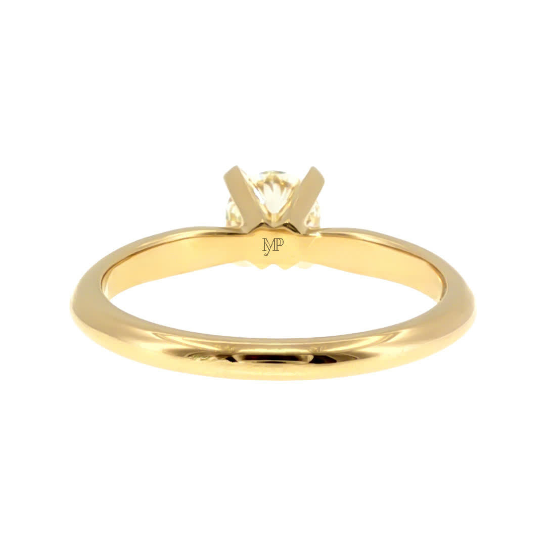 Anillo "Lena" oro amarillo 14K, diamante nat 0.50ct GIA