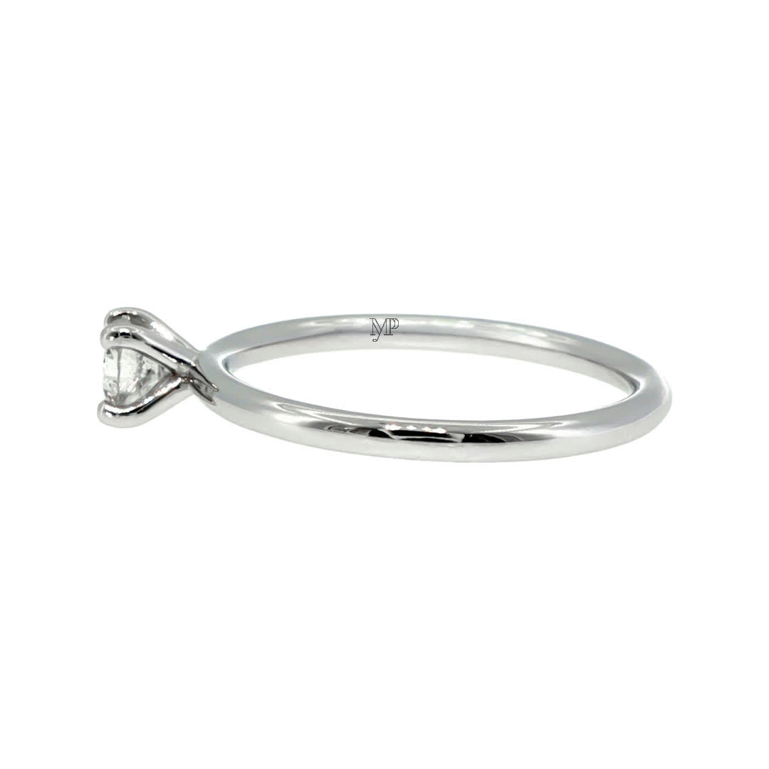 Anillo "Nilo" oro blanco 14K, diamante nat 0.33ct