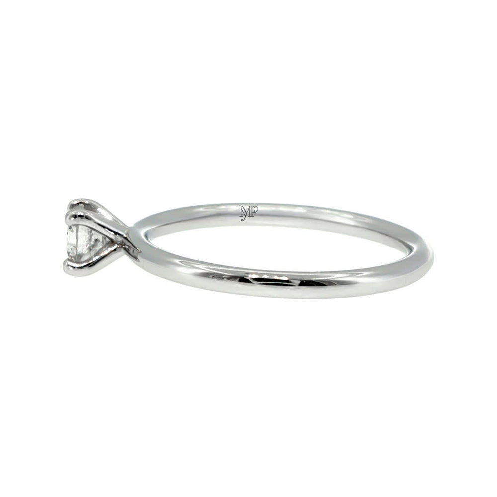 Anillo "Nilo" oro blanco 14K, diamante nat 0.33ct