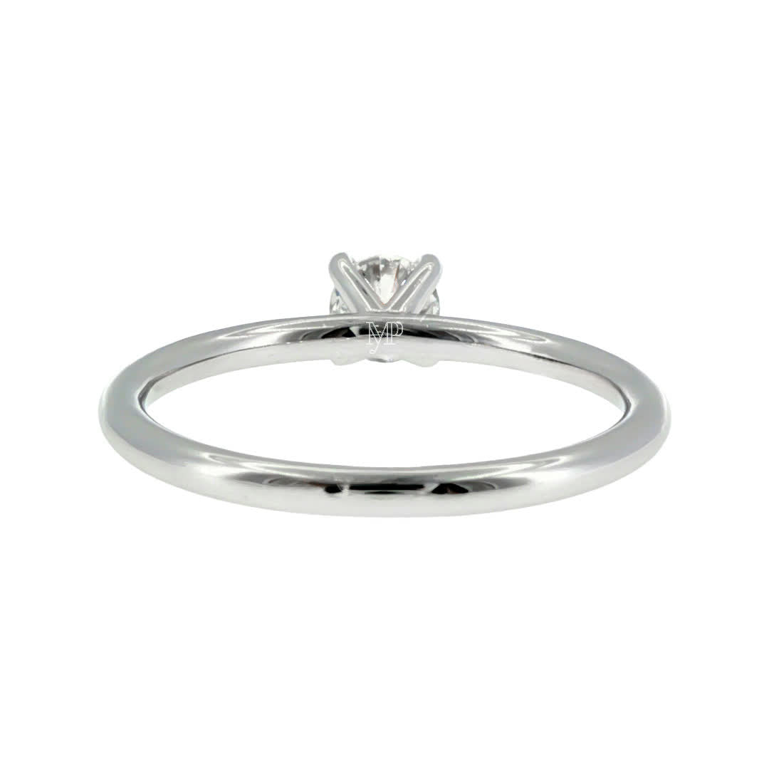 Anillo "Nilo" oro blanco 14K, diamante nat 0.33ct