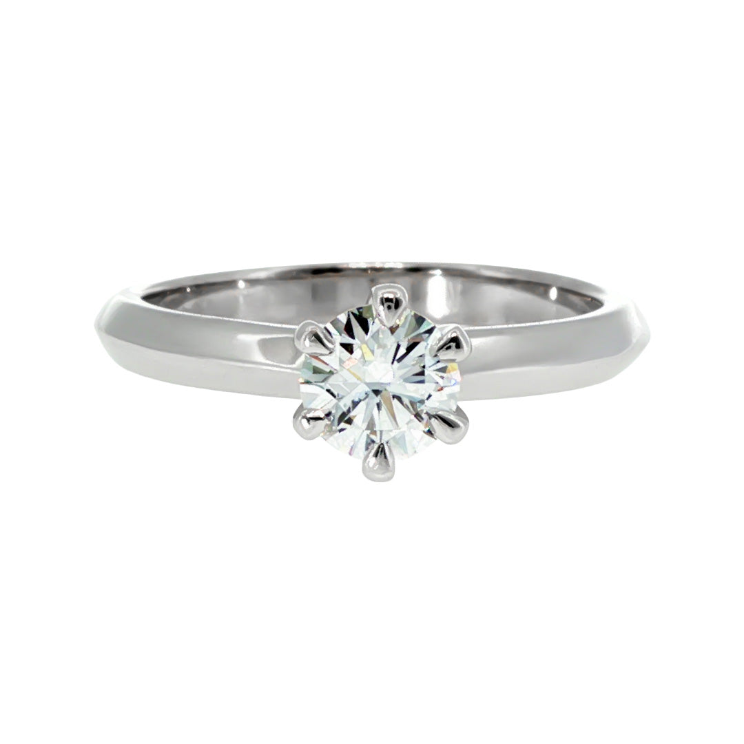 Anillo "Amur" oro blanco 14K, diamante lg 0.50ct
