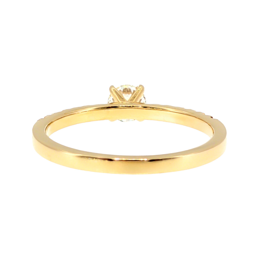 Anillo "Nilo L" oro amarillo 14K con diamante nat 0.30ct GIA