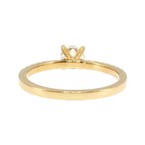 Anillo "Nilo L" oro amarillo 14K, diamante lg bluish 0.48ct