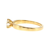 Anillo "Río 6 uñas" de oro amarillo 14K, diamante lg 0.50ct H&A IGI
