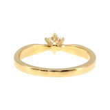 Anillo "Río 6 uñas" de oro amarillo 14K, diamante lg 0.50ct H&A IGI
