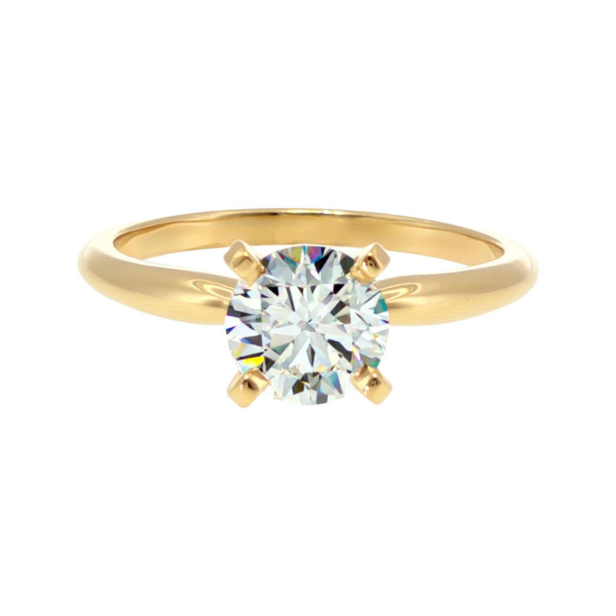 Anillo "Lena" oro amarillo 14K, diamante lg 1.00CT