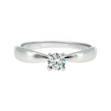 Anillo "Río" oro blanco 14K, diamante lg 0.24ct Bluish