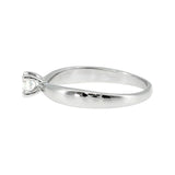 Anillo "Río" oro blanco 14K, diamante lg 0.24ct Bluish