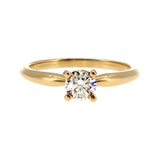 Anillo "Lena" oro amarillo 14K, diamante lg 0.38ct H&A IGI