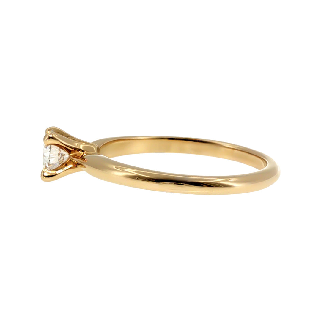 Anillo "Lena" oro amarillo 14K, diamante lg 0.38ct H&A IGI