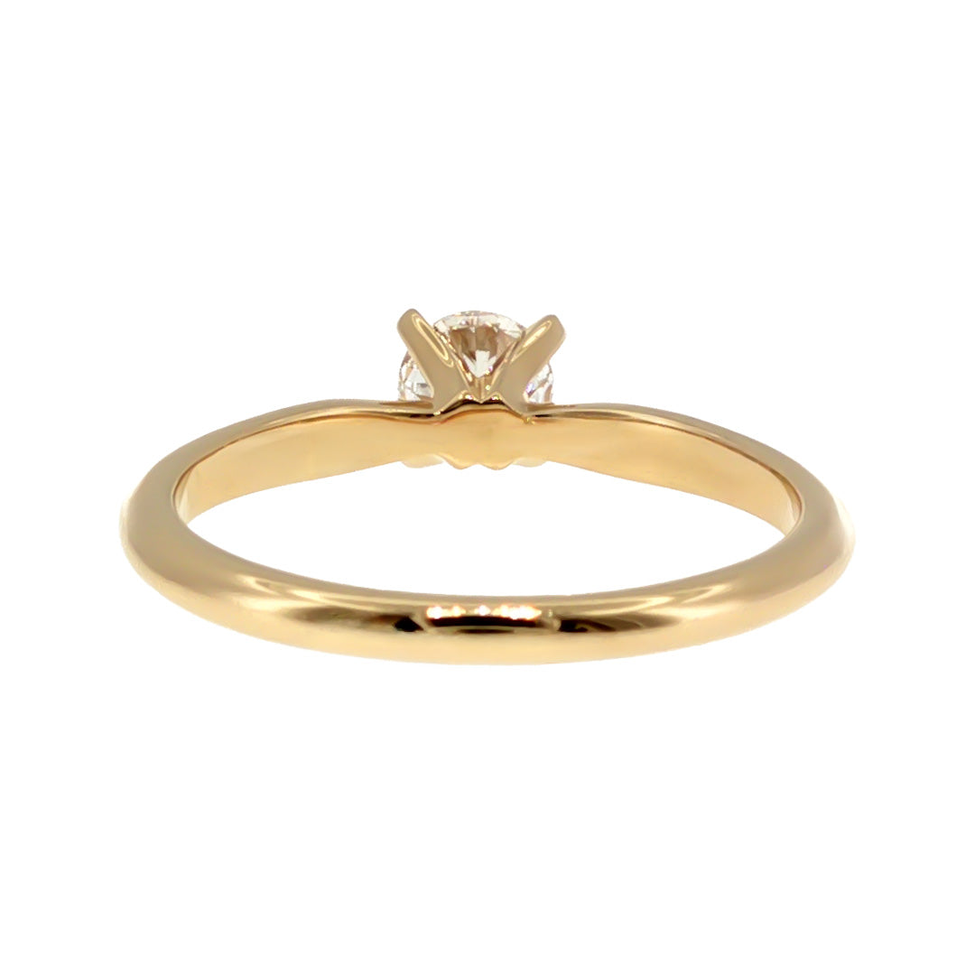 Anillo "Lena" oro amarillo 14K, diamante lg 0.38ct H&A IGI