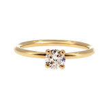 Anillo "Nilo" oro amarillo 14K, diamante lg 0.34ct IGI