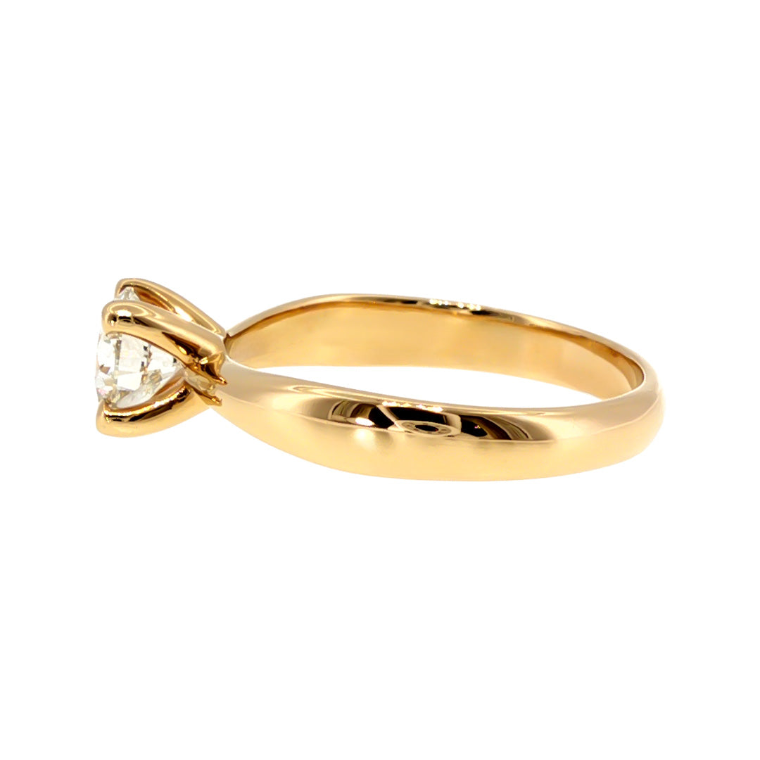 Anillo "Río" oro amarillo 14K, diamante lg 0.71ct