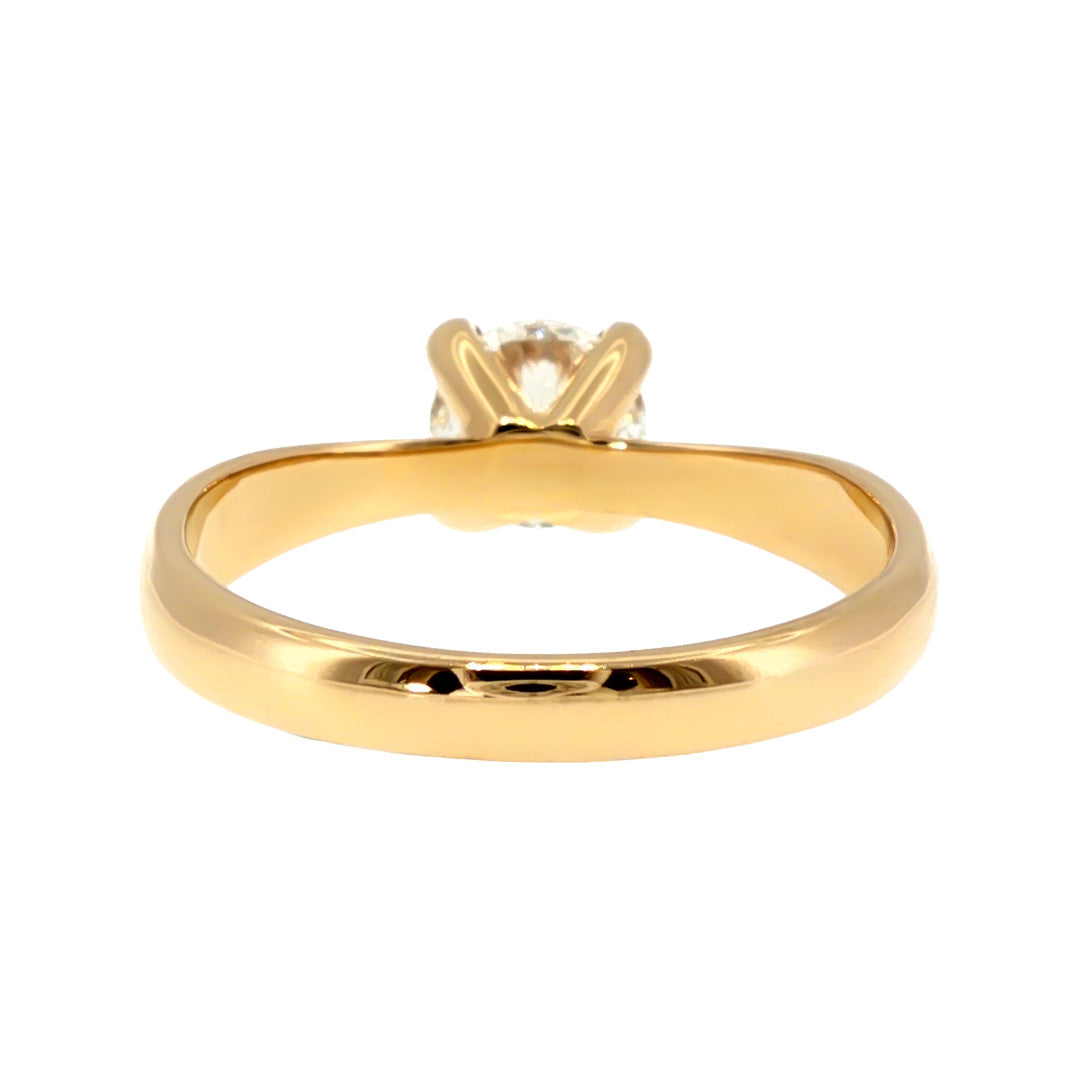 Anillo "Río" oro amarillo 14K, diamante lg 0.71ct