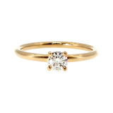 Anillo "Nilo" oro amarillo 14K, diamante lg 0.31ct H&A IGI