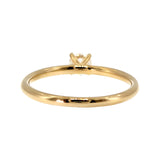 Anillo "Nilo" oro amarillo 14K, diamante lg 0.31ct H&A IGI