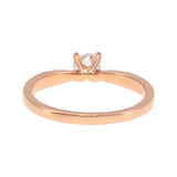 Anillo "Río L" oro rosa 14K, diamante lg 0.36ct