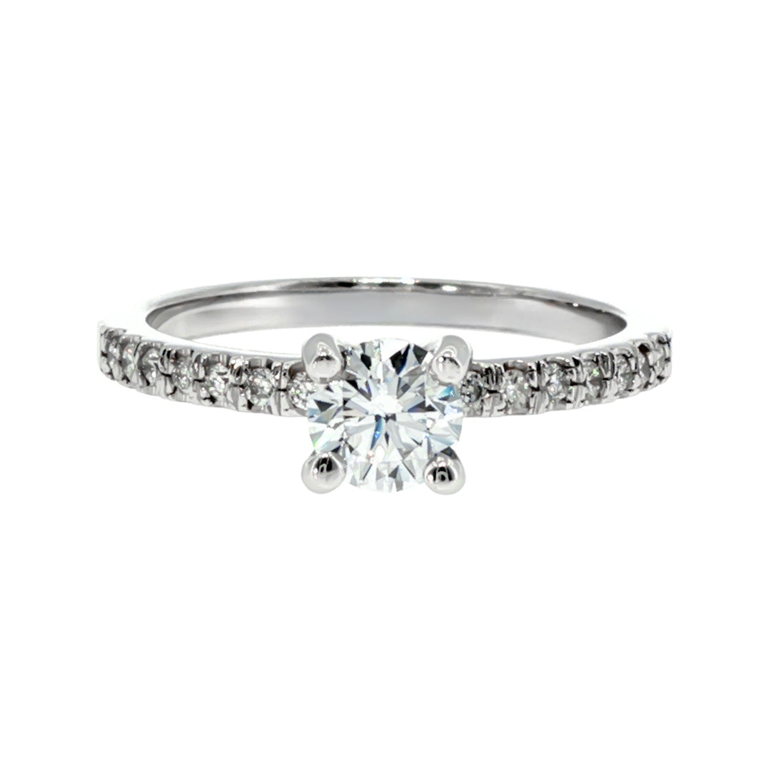 Anillo "Nilo L" oro blanco 14K, diamante lg 0.33ct