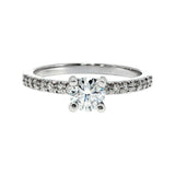 Anillo "Nilo L" oro blanco 14K, diamante lg 0.33ct