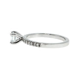 Anillo "Nilo L" oro blanco 14K, diamante lg 0.33ct