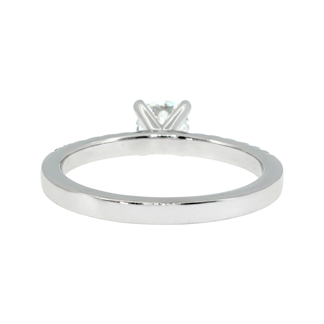 Anillo "Nilo L" oro blanco 14K, diamante lg 0.33ct