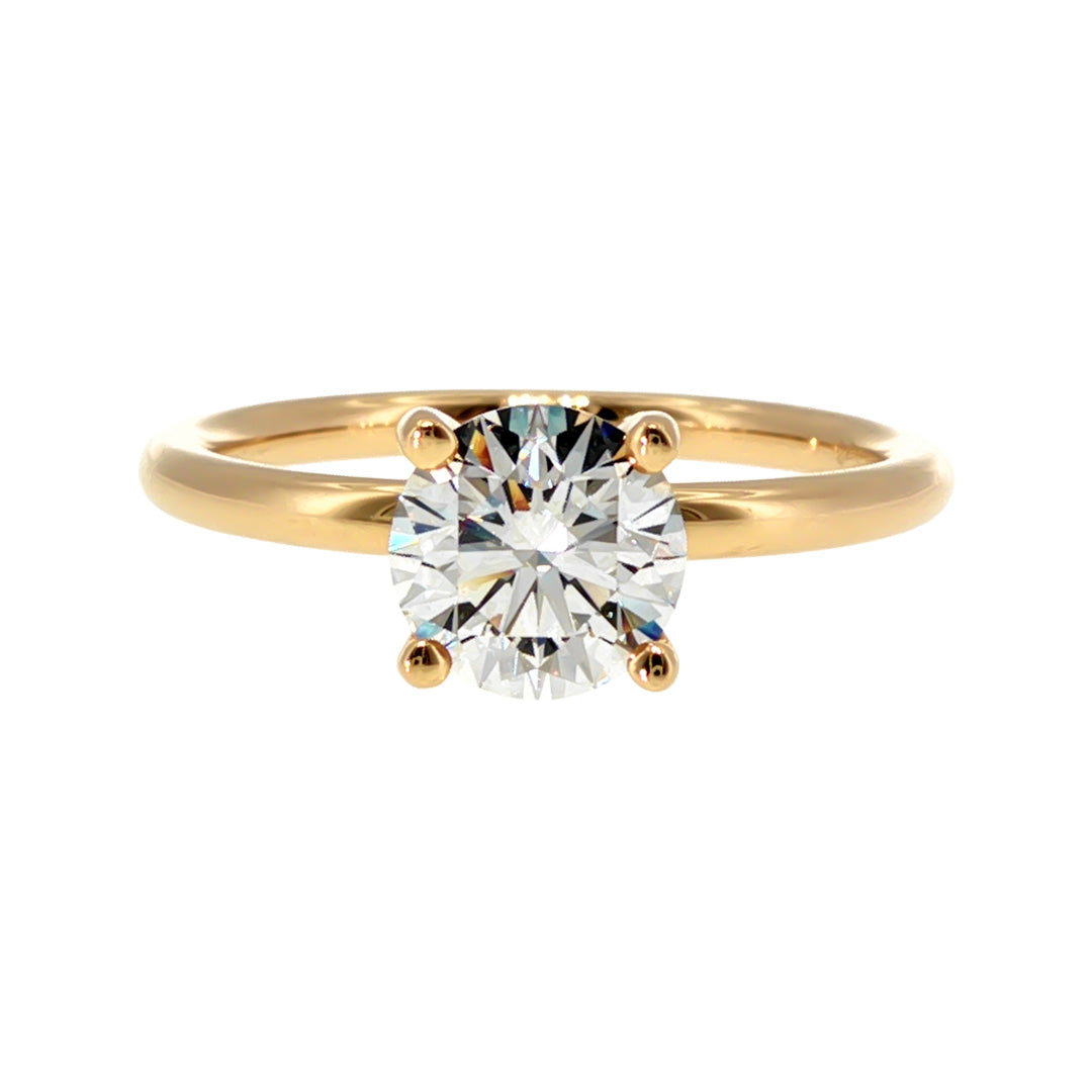 Anillo "Nilo" oro amarillo 14K, diamante lg 1.08ct H&A IGI