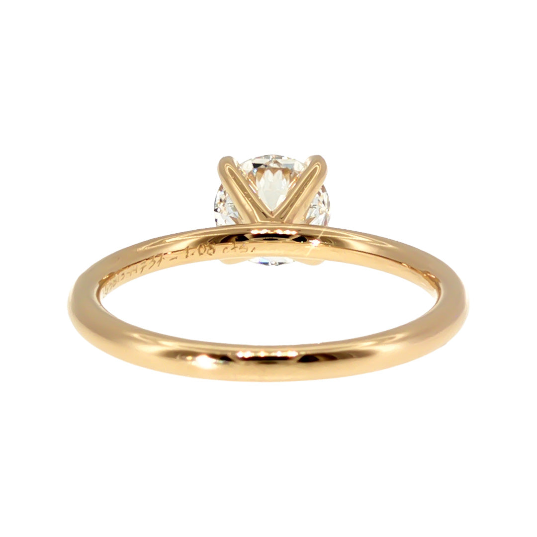 Anillo "Nilo" oro amarillo 14K, diamante lg 1.08ct H&A IGI