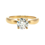 Anillo "Río" oro amarillo 14K, diamante lg 1.00CT IGI