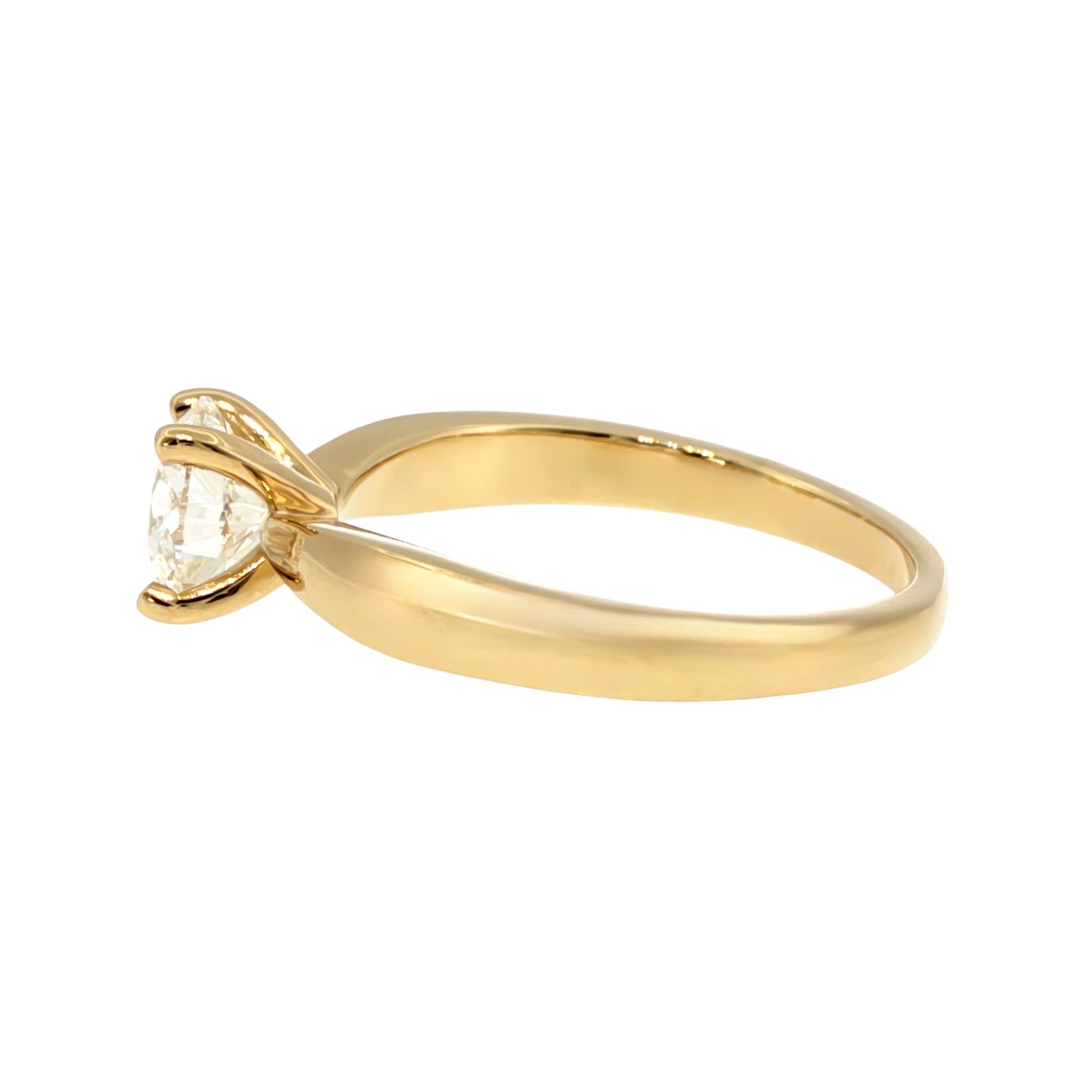 Anillo "Río" oro amarillo 14K, diamante lg 1.00CT IGI