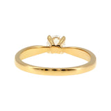 Anillo "Río" oro amarillo 14K, diamante lg 0.38ct H&A IGI