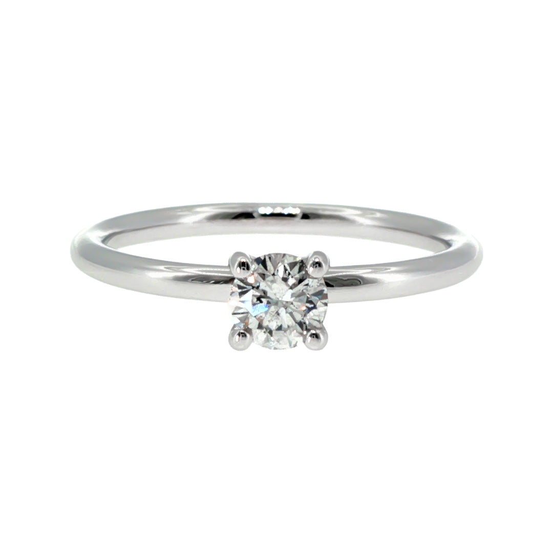 Anillo "Nilo" oro blanco 14K, diamante nat 0.33ct